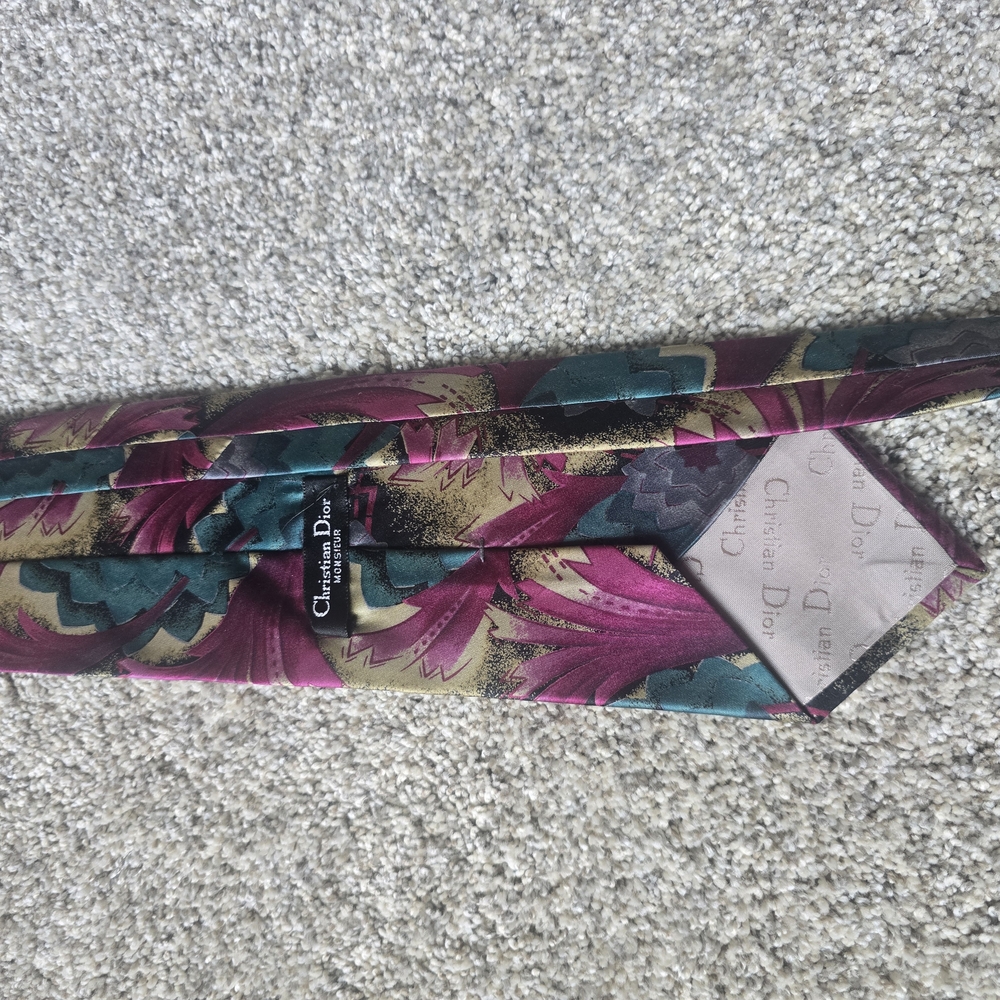 Christian Dior Multicolor Patterned Tie Dior Tie … - image 1